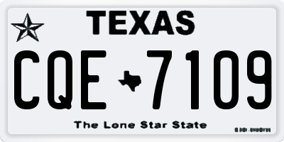 TX license plate CQE7109