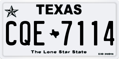 TX license plate CQE7114