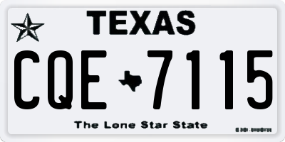 TX license plate CQE7115