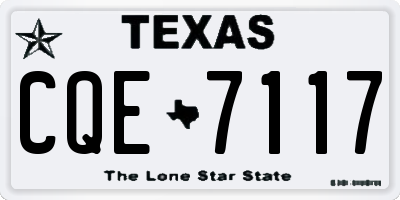 TX license plate CQE7117