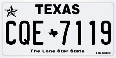 TX license plate CQE7119