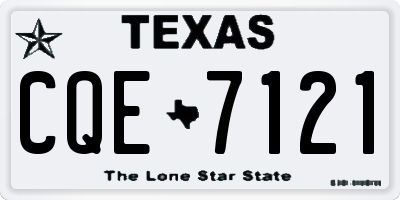 TX license plate CQE7121