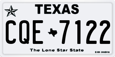 TX license plate CQE7122