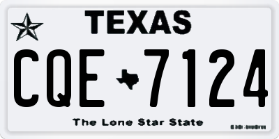 TX license plate CQE7124