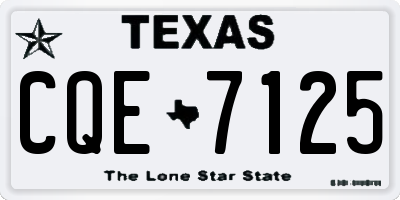TX license plate CQE7125