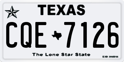 TX license plate CQE7126
