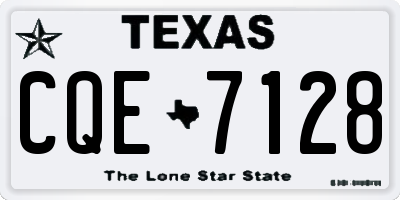 TX license plate CQE7128