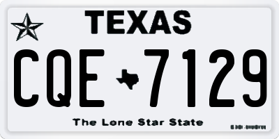 TX license plate CQE7129