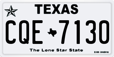 TX license plate CQE7130
