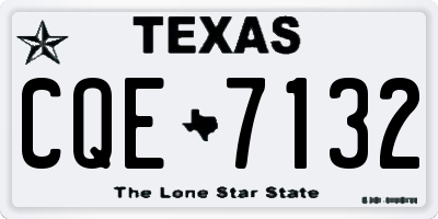 TX license plate CQE7132