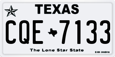 TX license plate CQE7133