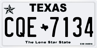 TX license plate CQE7134