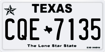 TX license plate CQE7135
