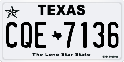 TX license plate CQE7136