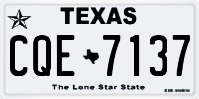 TX license plate CQE7137