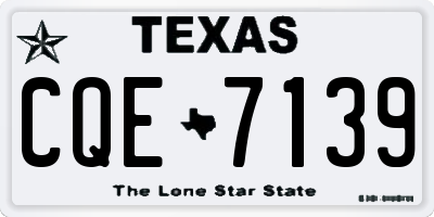 TX license plate CQE7139