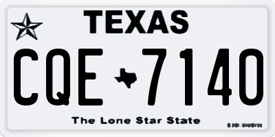 TX license plate CQE7140
