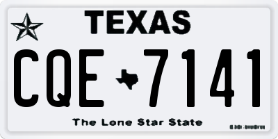 TX license plate CQE7141
