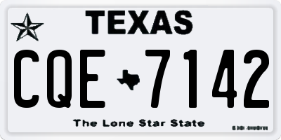 TX license plate CQE7142