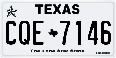 TX license plate CQE7146
