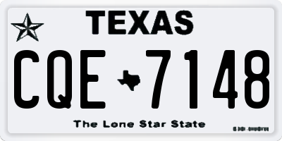 TX license plate CQE7148