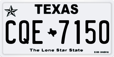 TX license plate CQE7150