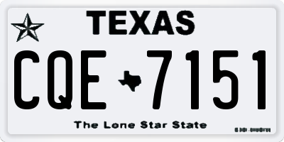 TX license plate CQE7151