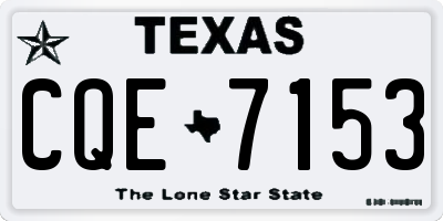 TX license plate CQE7153