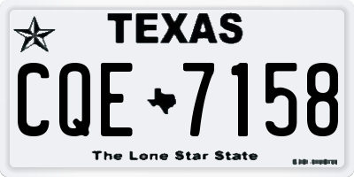 TX license plate CQE7158