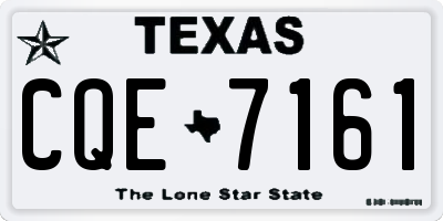 TX license plate CQE7161