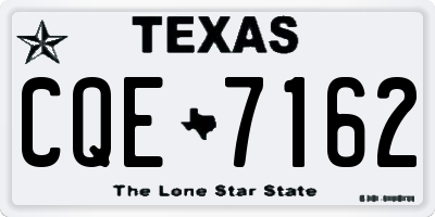 TX license plate CQE7162
