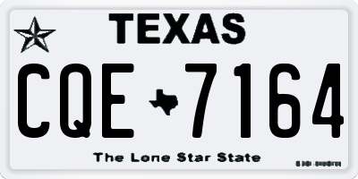 TX license plate CQE7164