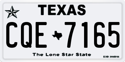 TX license plate CQE7165