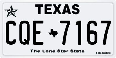 TX license plate CQE7167
