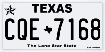 TX license plate CQE7168