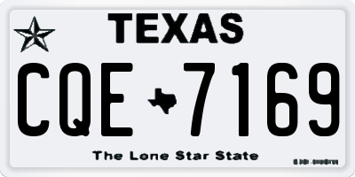 TX license plate CQE7169