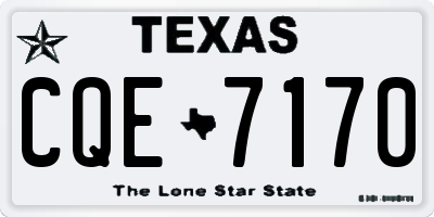 TX license plate CQE7170