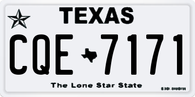 TX license plate CQE7171