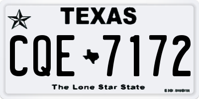 TX license plate CQE7172