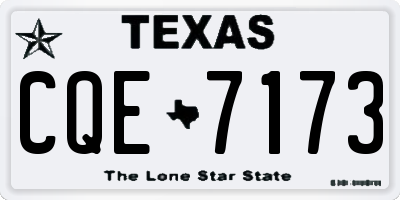 TX license plate CQE7173