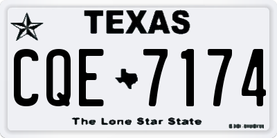 TX license plate CQE7174