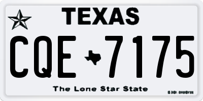 TX license plate CQE7175