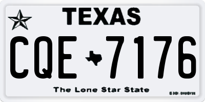 TX license plate CQE7176