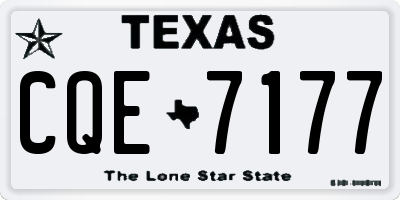TX license plate CQE7177