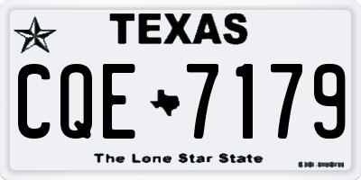 TX license plate CQE7179