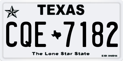 TX license plate CQE7182