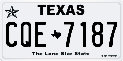 TX license plate CQE7187