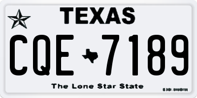 TX license plate CQE7189
