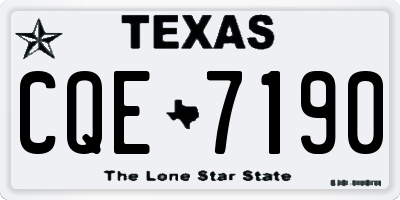TX license plate CQE7190