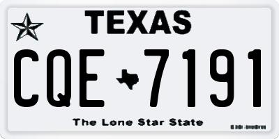 TX license plate CQE7191